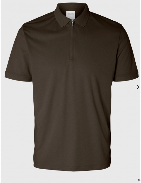 SLHFAVE ZIP SS POLO NOOS