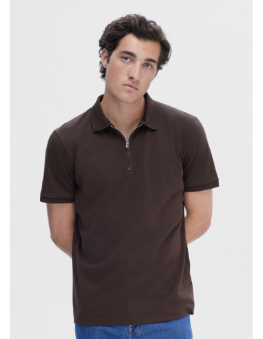 SLHFAVE ZIP SS POLO NOOS