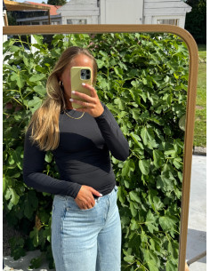 ONLEA L/S 2-WAY DEEP NECK TOP JRS NOOS 2