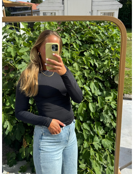 ONLEA L/S 2-WAY DEEP NECK TOP JRS NOOS