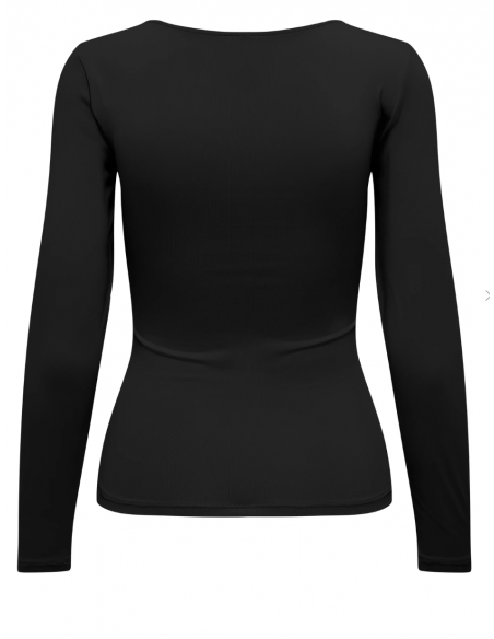 ONLEA L/S 2-WAY DEEP NECK TOP JRS NOOS