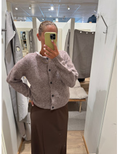 VMNOVAH LS O-NECK BUTTON CARDI