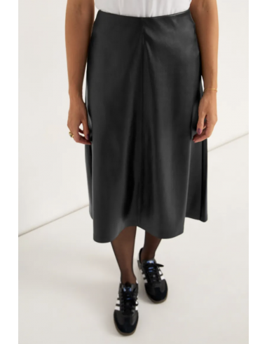 Caty flared PU skirt