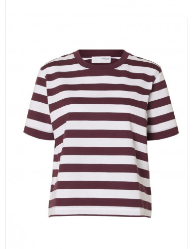 SLFESSENTIAL SS STRIPED BOXY TEE NOOS