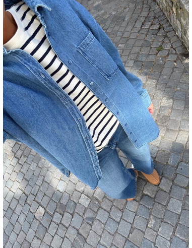 PCMAISIE LS DENIM SHIRT