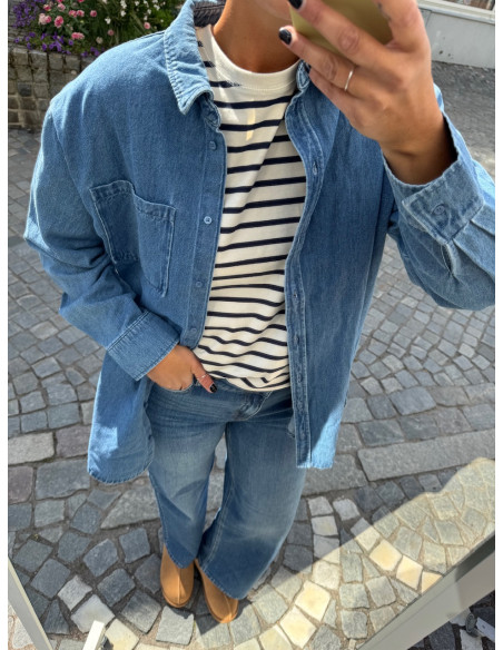 PCMAISIE LS DENIM SHIRT