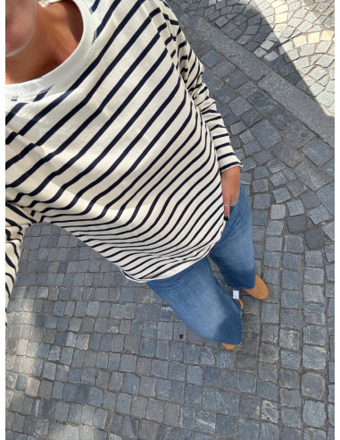 PCSILKE MW WIDE JEANS MB