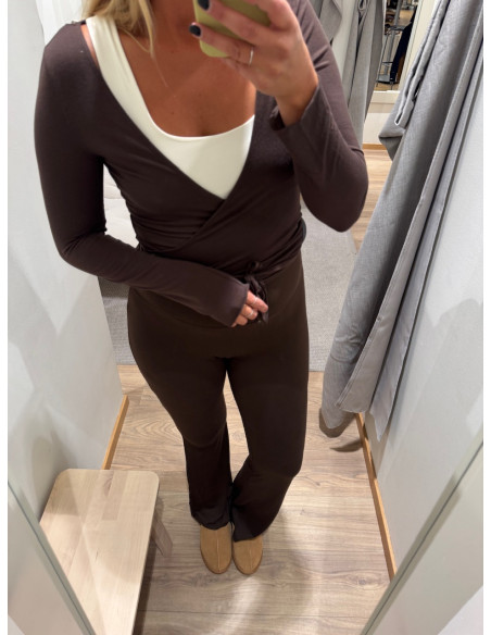 PCROYA BALLERINA LS WRAP TOP