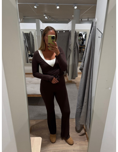 PCROYA BALLERINA LS WRAP TOP