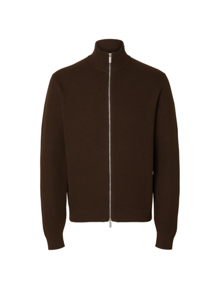 SLHDANE LS KNIT STRUCTURE FULL ZIP NOOS