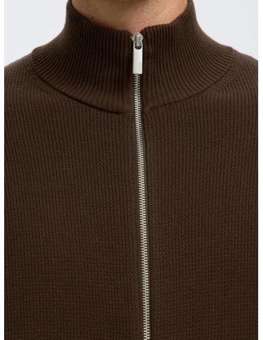 SLHDANE LS KNIT STRUCTURE FULL ZIP NOOS