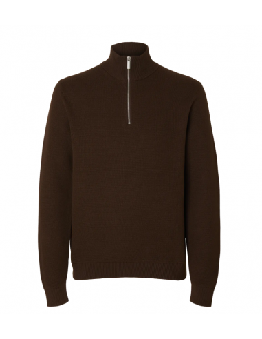 SLHDANE LS KNIT STRUCTURED HALF ZIP NOOS