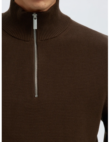 SLHDANE LS KNIT STRUCTURED HALF ZIP NOOS
