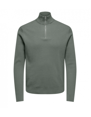 ONSPHIL REG 12 STRUC HALF ZIP KNIT NOOS