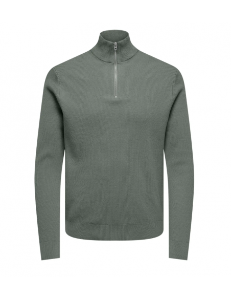 ONSPHIL REG 12 STRUC HALF ZIP KNIT NOOS
