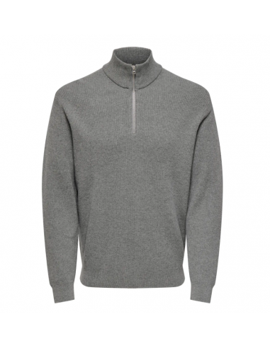 ONSPHIL REG 12 STRUC HALF ZIP KNIT NOOS