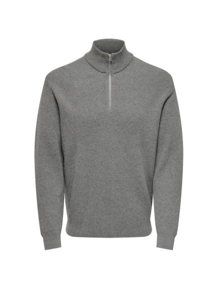 ONSPHIL REG 12 STRUC HALF ZIP KNIT NOOS