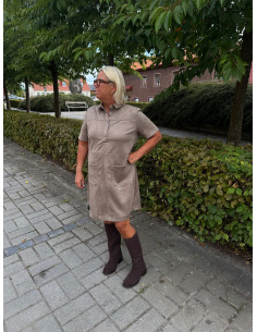 STREET ONE SKJORTKLÄNNING VELOUR