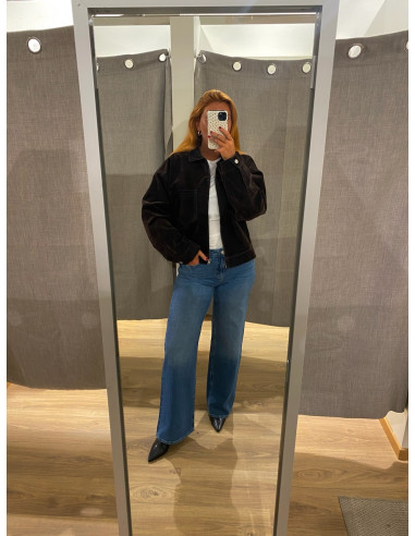 JXMIA FLOCK LS DENIM JACKET