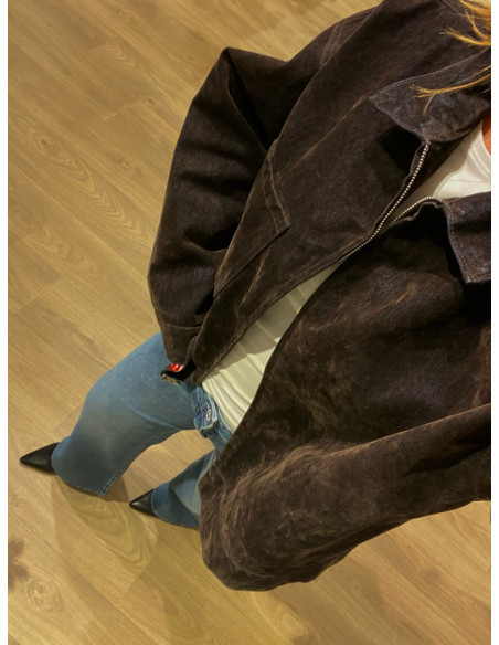 JXMIA FLOCK LS DENIM JACKET