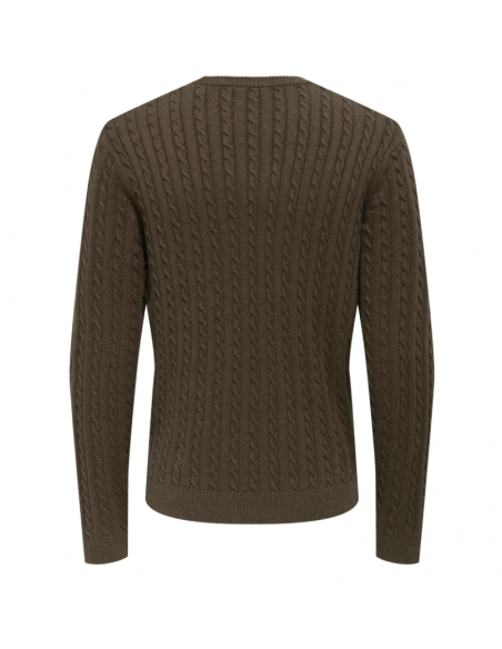 ONSLOUI REG 12 CABEL CREW KNIT