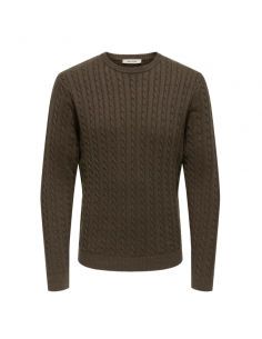 ONSLOUI REG 12 CABEL CREW KNIT
