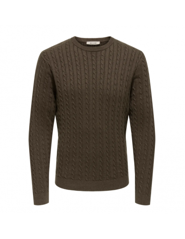 ONSLOUI REG 12 CABEL CREW KNIT