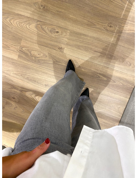 PCSILKE MW WIDE JEANS