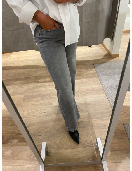 PCSILKE MW WIDE JEANS