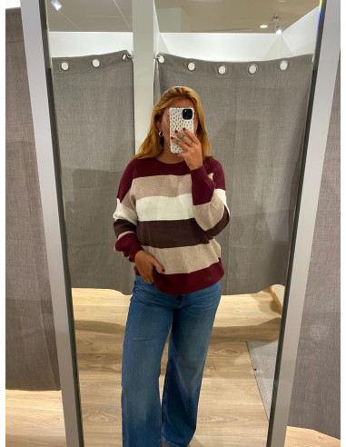 ONLATIA L/S STRIPE PULLOVER KNT NOOS