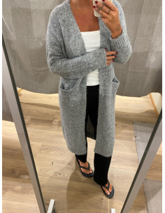 OBJMILU LS LO LONG KNIT CARDIGAN 2