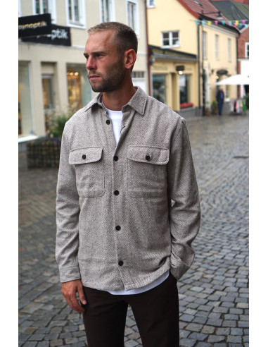 JPRRAYLE MELANGE SOLID L/S OVERSHIRT