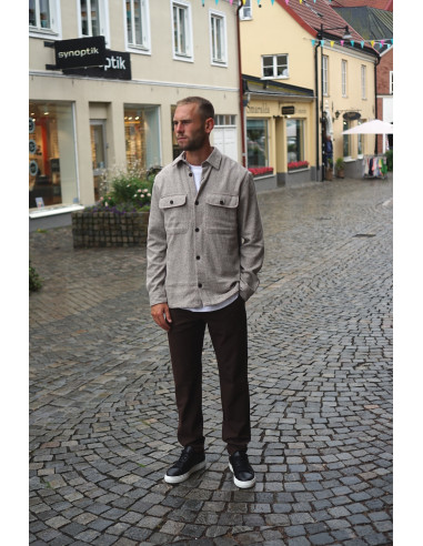 JPRRAYLE MELANGE SOLID L/S OVERSHIRT