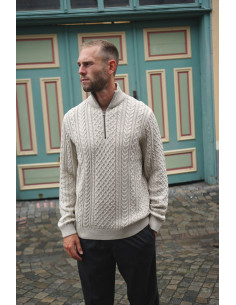 JPRBLUSEAN KNIT CABLE HALF ZIP