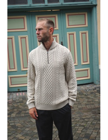 JPRBLUSEAN KNIT CABLE HALF ZIP