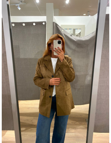 ONLTULIP FAUX SUEDE BLAZER COAT