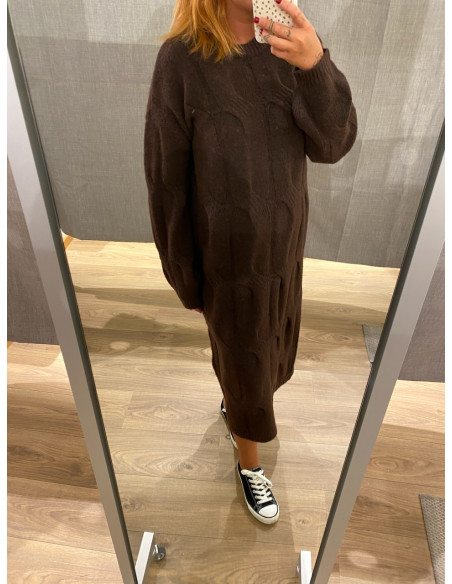 PCJENNA LS CABLE KNIT DRESS