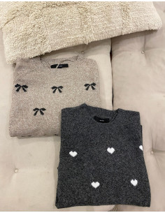 VMDOFFY INTARSIA LS O-NECK PULLOV