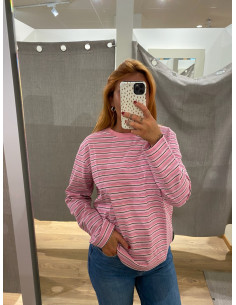 JXSOPHIA BOXY LS STRIPE TEE