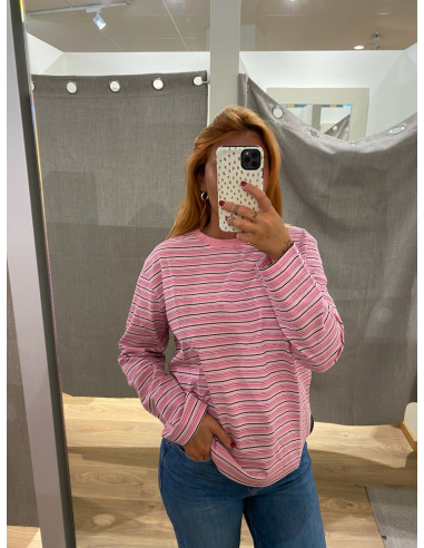 JXSOPHIA BOXY LS STRIPE TEE