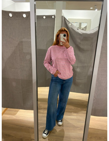 JXSOPHIA BOXY LS STRIPE TEE