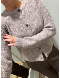 VMNOVAH LS O-NECK BUTTON CARDI 2