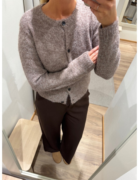 VMNOVAH LS O-NECK BUTTON CARDI