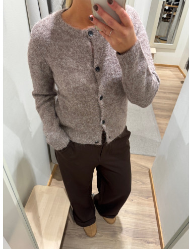 VMNOVAH LS O-NECK BUTTON CARDI