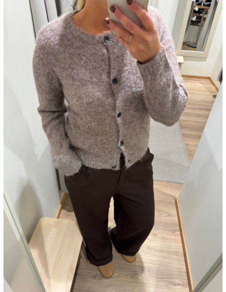 VMNOVAH LS O-NECK BUTTON CARDI