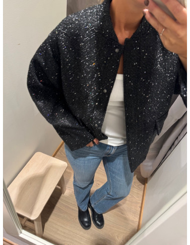 PCMINNA SEQUIN BOMBER JACKET