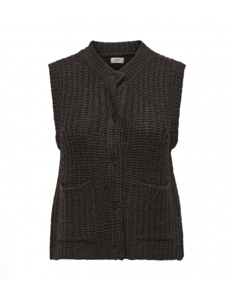 JDYMABEL S/L O-NECK BUTTON VEST KNT