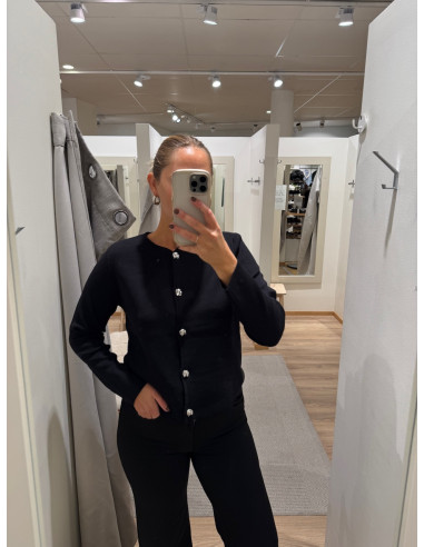 VISWAY O-NECK L/S BUTTON KNIT CARDIGAN