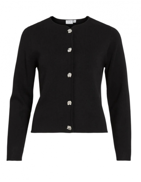 VISWAY O-NECK L/S BUTTON KNIT CARDIGAN