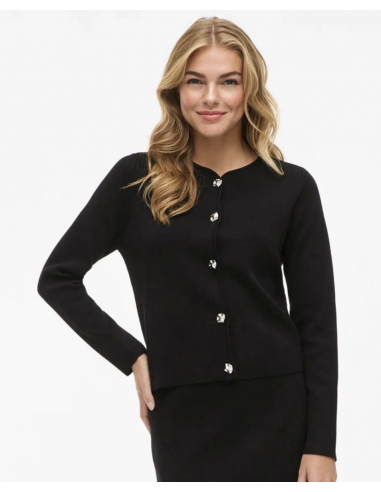 VISWAY O-NECK L/S BUTTON KNIT CARDIGAN